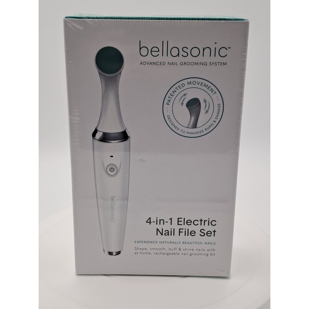 BELLASONIC 4-in-1 Rechargeable Electric Nail‎ File - Shape Smooth Buff Shine NEW